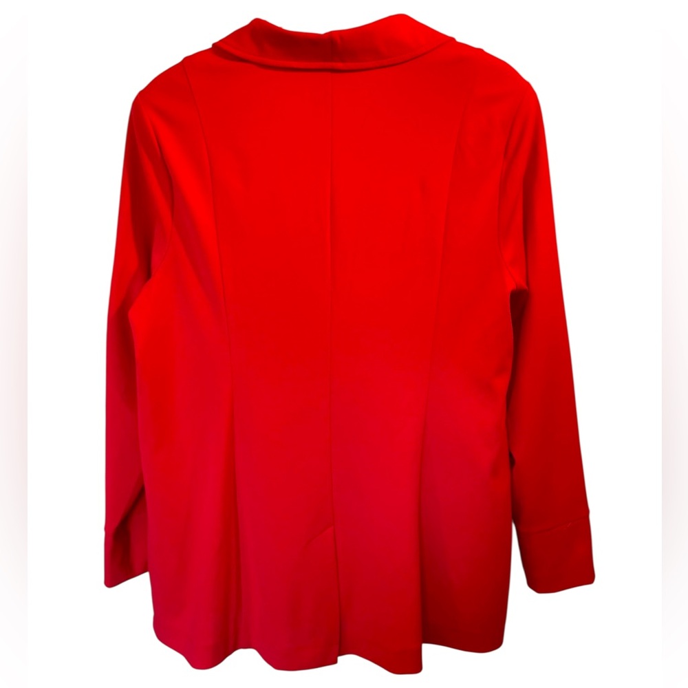 Iman Bright Red Single-Button Unlined Lightweight… - image 6